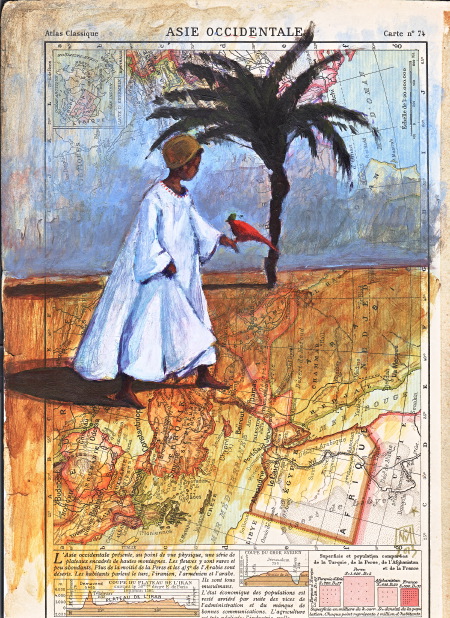 Maghreb - Peinture sur atlas