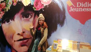 Nathalie Novi au Salon de littérature de jeunesse de Montreuil - stand Didier Jeunesse en 2014