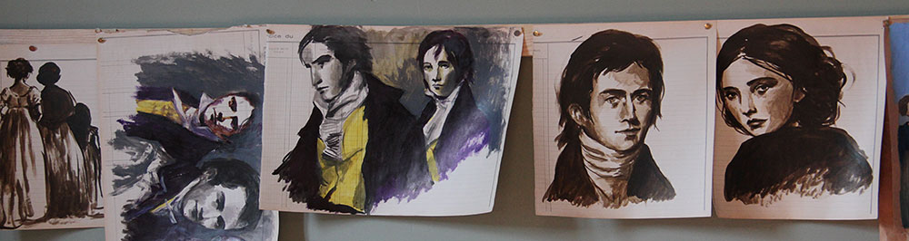 portraits héros romans Jane Austen